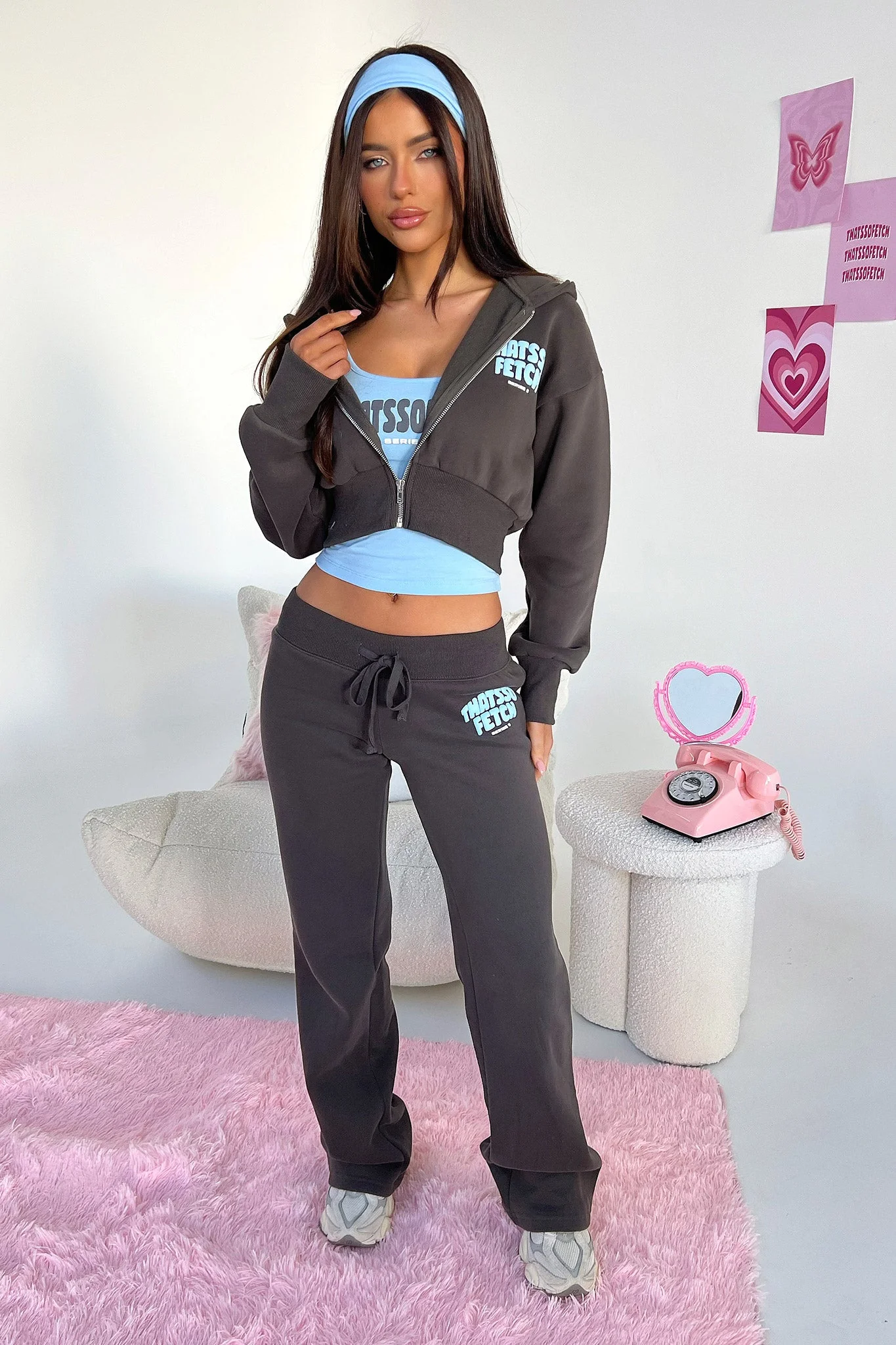 Series 5 Cropped Jacket - Charcoal/Blue - GUERYA