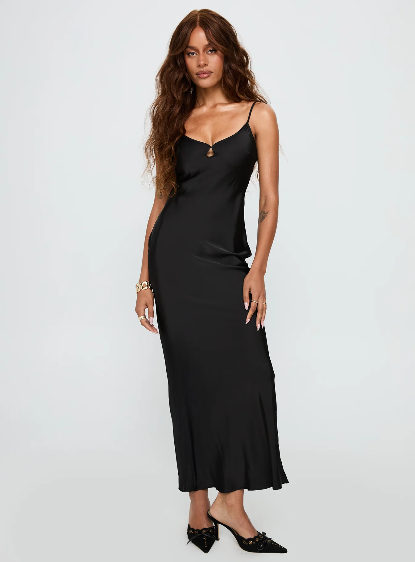 Mind Reader Maxi Dress Black - GUERYA