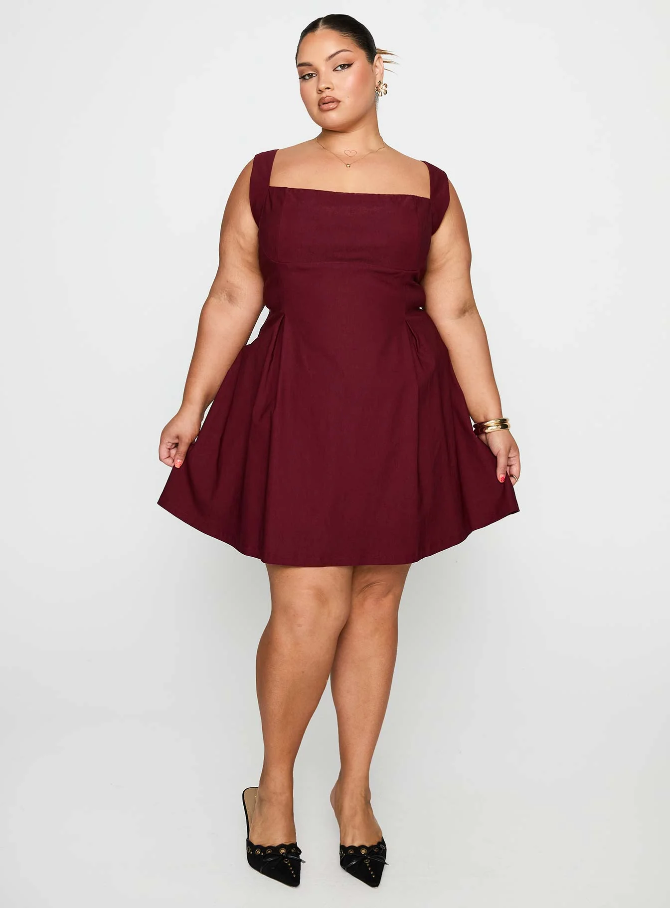 Xanthus Mini Dress Red Curve - GUERYA
