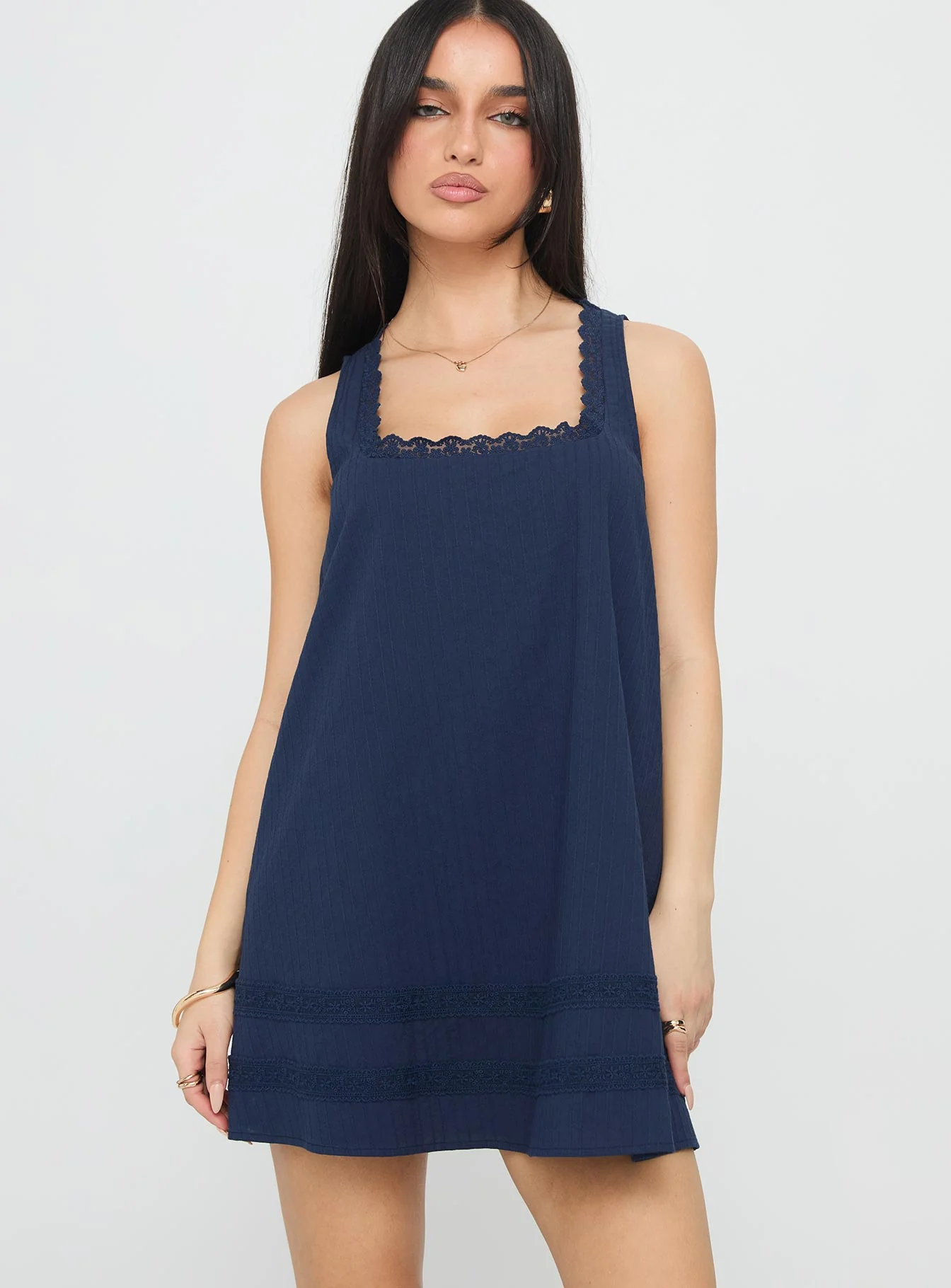 Alanah Mini Dress Navy - GUERYA