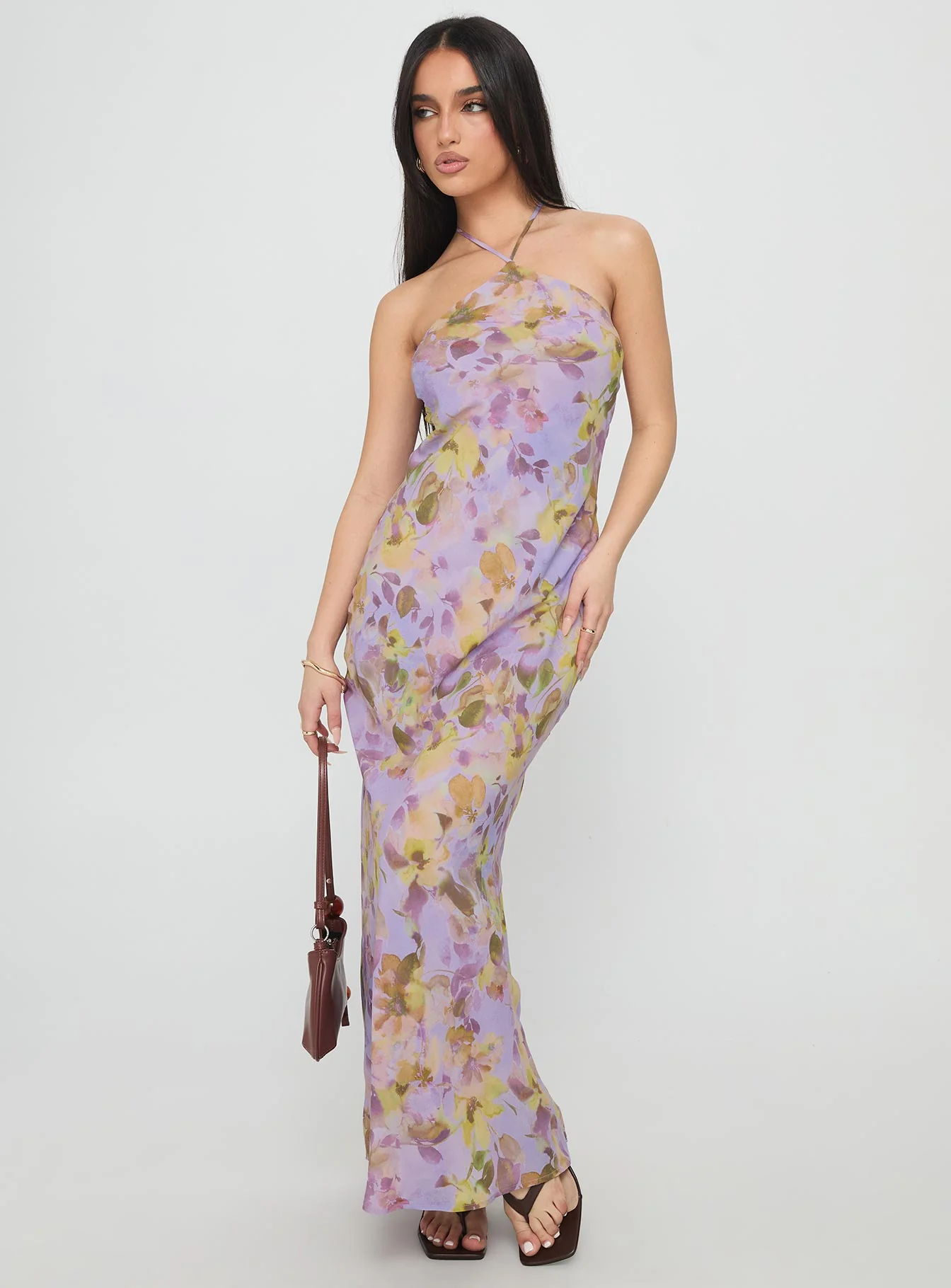 Florabella Halter Maxi Dress Multi - GUERYA