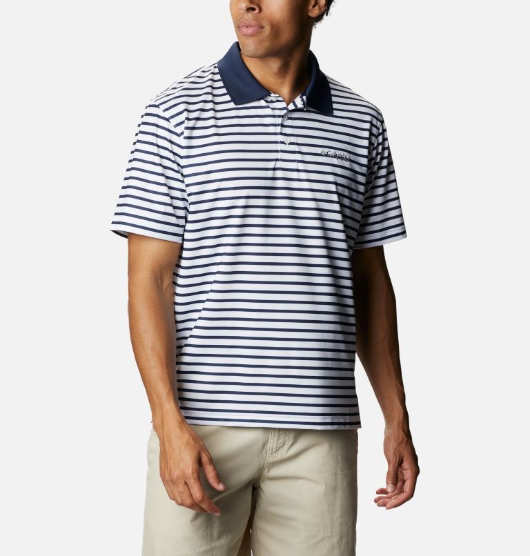 Green White Men's Columbia Skiff Cast Polo | EQGMDT-874 - Columbia Outlet Online