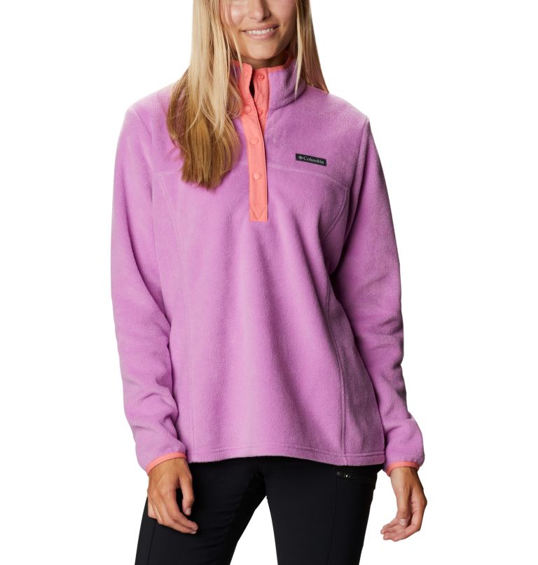 Pink White Women's Columbia Benton Springs Hoodies | BICTEY-046 - Columbia Outlet Online