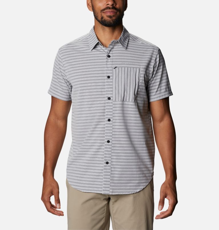 Black Men's Columbia Twisted Creek II Shirts | CYKPRX-536 - Columbia Outlet Online