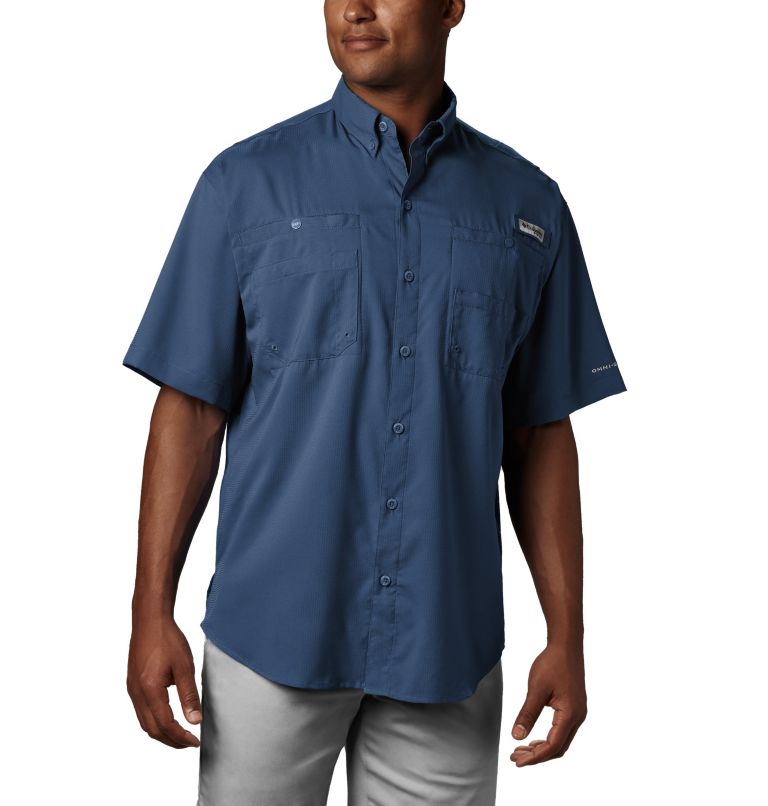 Pink Men's Columbia PFG Tamiami II Fishing Shirts | DSKCVO-075 - Columbia Outlet Online