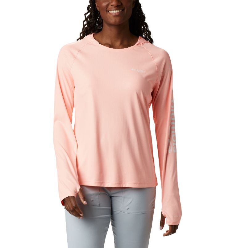 Grey Women's Columbia PFG Tidal Deflector Hoodies | OMQNIG-476 - Columbia Outlet Online