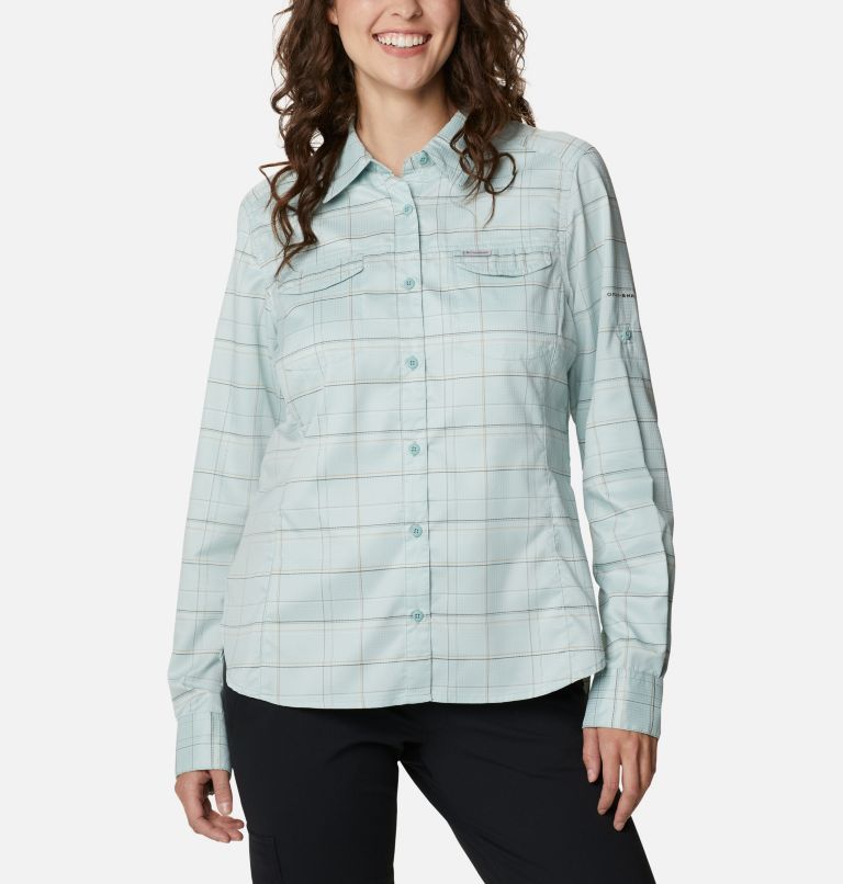 White Women's Columbia Silver Ridge Shirts | QOUAXK-537 - Columbia Outlet Online