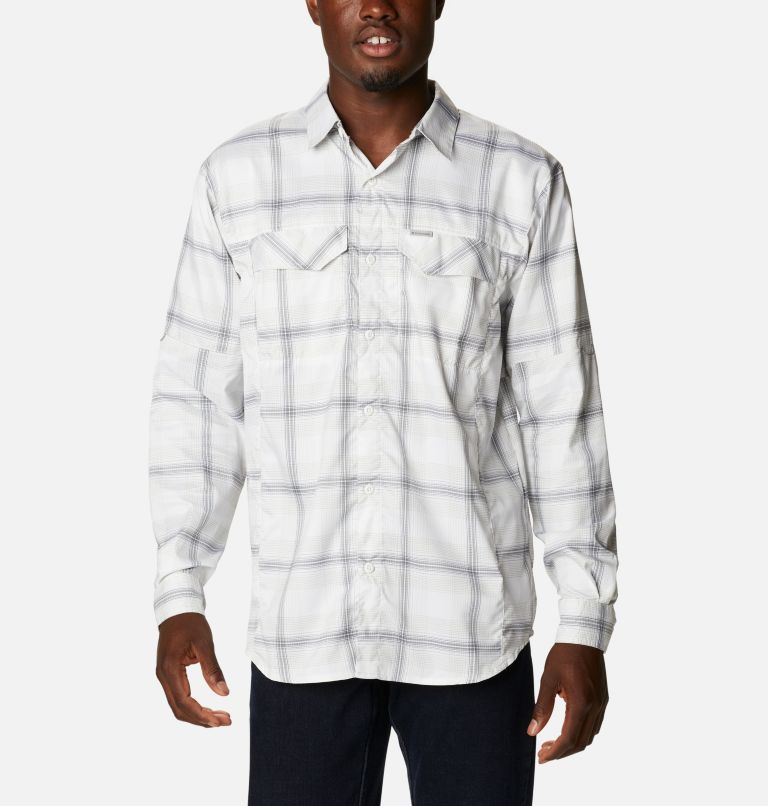 Green Men's Columbia Silver Ridge Lite Plaid Shirts | AHZBXL-850 - Columbia Outlet Online