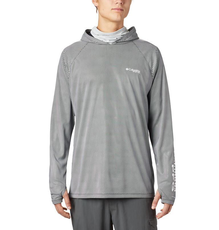 Blue Men's Columbia PFG Terminal Deflector Hoodies | ZTJSYV-830 - Columbia Outlet Online