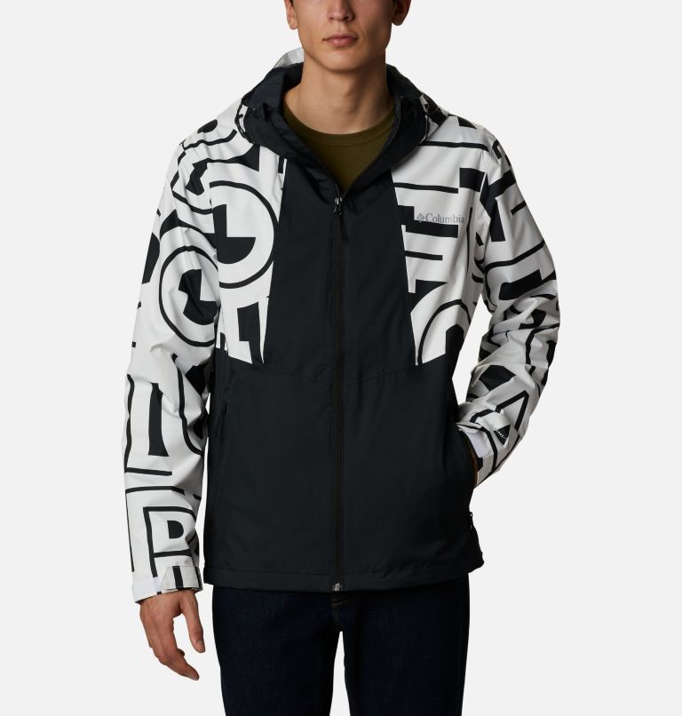 Black White Men's Columbia Inner Limits II Rain Jacket | KSHPJI-701 - Columbia Outlet Online
