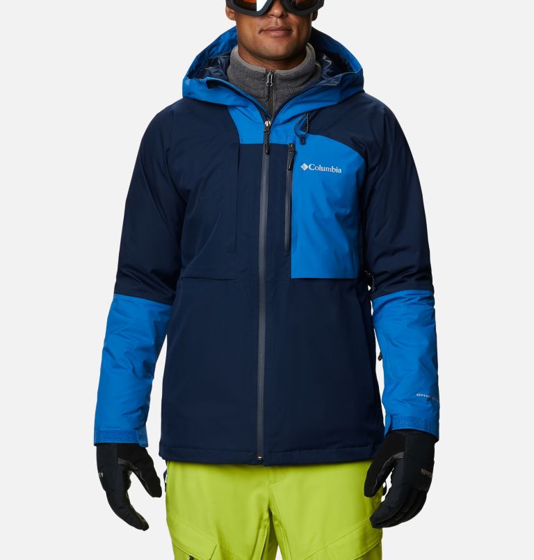 Navy Men's Columbia Banked Run Ski Jacket | XQBODA-201 - Columbia Outlet Online