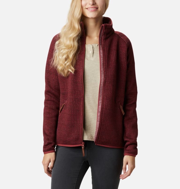 Red Women's Columbia Chillin Fleece Jacket | UXVEAG-298 - Columbia Outlet Online