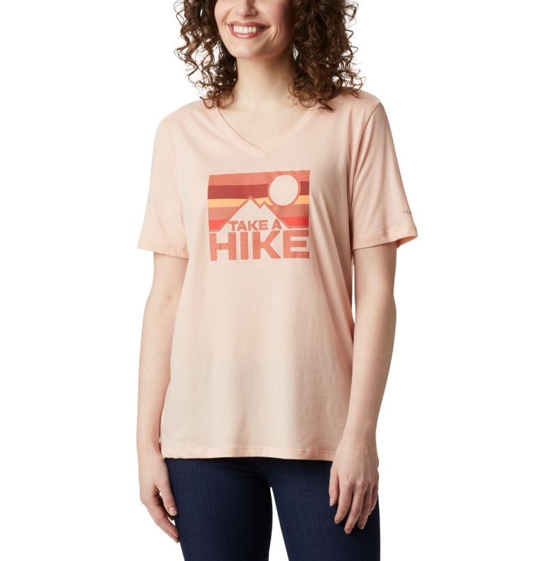 White Women's Columbia Mount Rose T-Shirt | FVAQGS-985 - Columbia Outlet Online