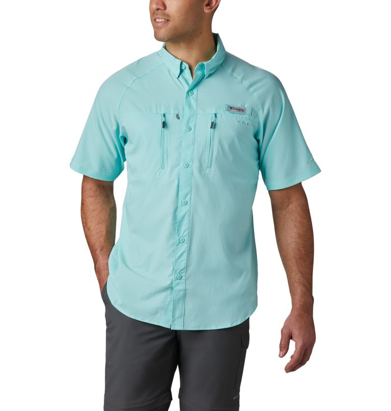 White Men's Columbia PFG Terminal Tackle Fishing Shirts | JSXPRL-920 - Columbia Outlet Online