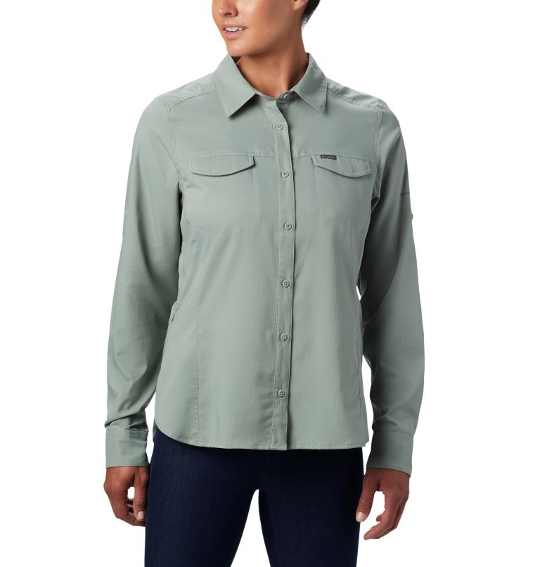 White Women's Columbia Silver Ridge Shirts | QOUAXK-537 - Columbia Outlet Online
