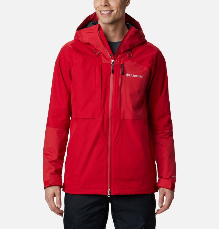 Navy Men's Columbia Banked Run Ski Jacket | XQBODA-201 - Columbia Outlet Online