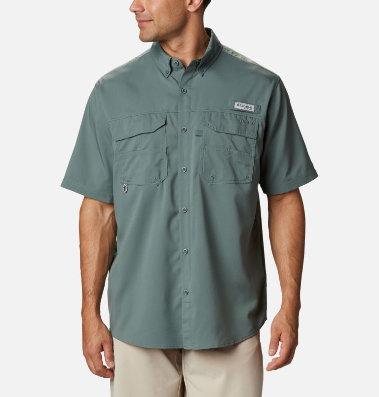 Green Men's Columbia PFG Blood and Guts III Shirts | TBIOWK-523 - Columbia Outlet Online