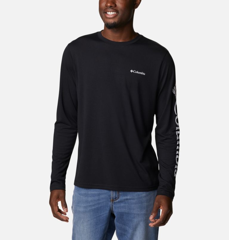 Black Men's Columbia Marshall Valley T-Shirt | QXAEDL-049 - Columbia Outlet Online