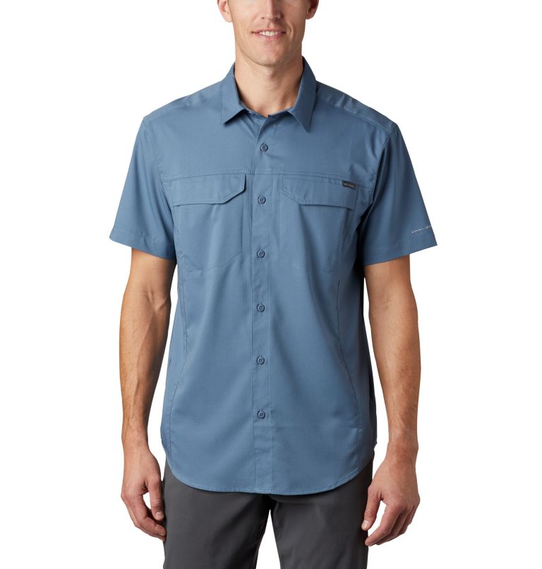 White Men's Columbia Silver Ridge Lite Shirts | ZPXICN-054 - Columbia Outlet Online