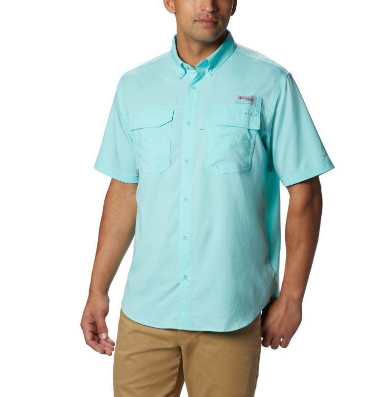 Green Men's Columbia PFG Blood and Guts III Shirts | TBIOWK-523 - Columbia Outlet Online
