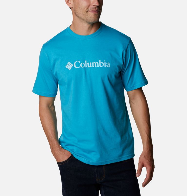 White Men's Columbia CSC Basic Logo T-Shirt | OKDMJB-128 - Columbia Outlet Online