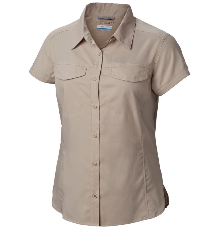 White Women's Columbia Silver Ridge Shirts | QOUAXK-537 - Columbia Outlet Online