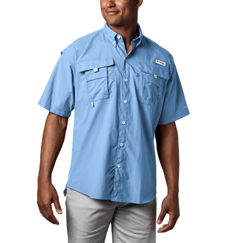 Red Men's Columbia PFG Bahama II Fishing Shirts | GTKQLC-814 - Columbia Outlet Online
