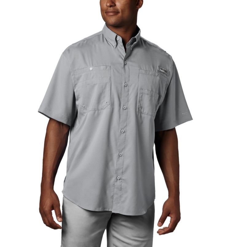 Pink Men's Columbia PFG Tamiami II Fishing Shirts | DSKCVO-075 - Columbia Outlet Online