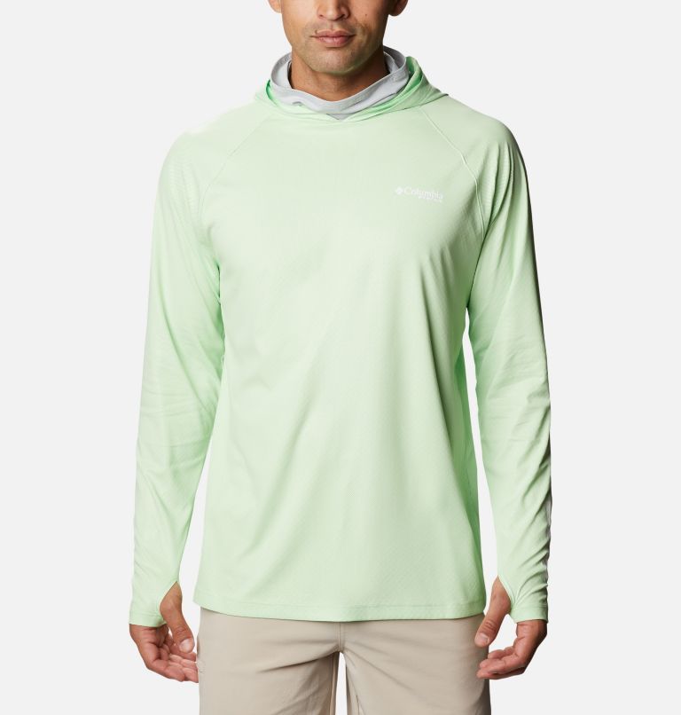 Blue Men's Columbia PFG Terminal Deflector Hoodies | ZTJSYV-830 - Columbia Outlet Online
