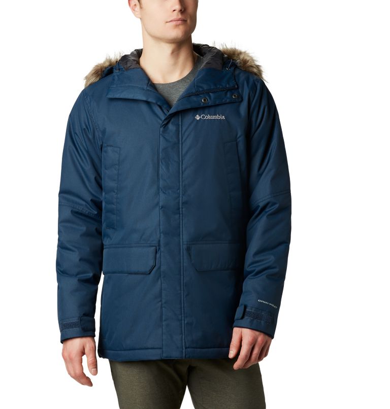 Navy Men's Columbia Penns Creek II Parkas | QLTHMI-354 - Columbia Outlet Online