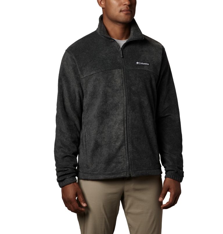 Black Grey Men's Columbia Steens Mountain 2.0 Fleece Jacket | TYQSDI-709 - Columbia Outlet Online