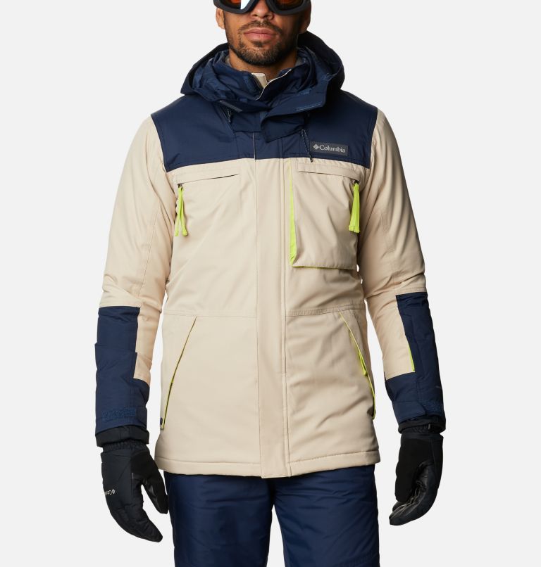 Khaki Navy Men's Columbia Park Run Ski Jacket | KOPRAB-780 - Columbia Outlet Online