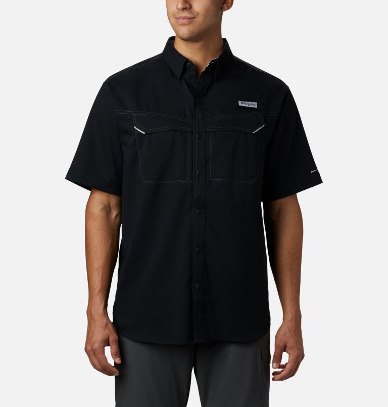 Navy Men's Columbia PFG Low Drag Offshore Shirts | GQZFXV-240 - Columbia Outlet Online