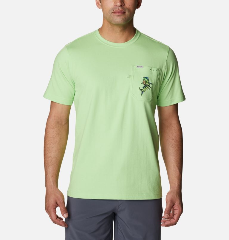 Navy Men's Columbia PFG T-Shirt | PVRZGT-931 - Columbia Outlet Online