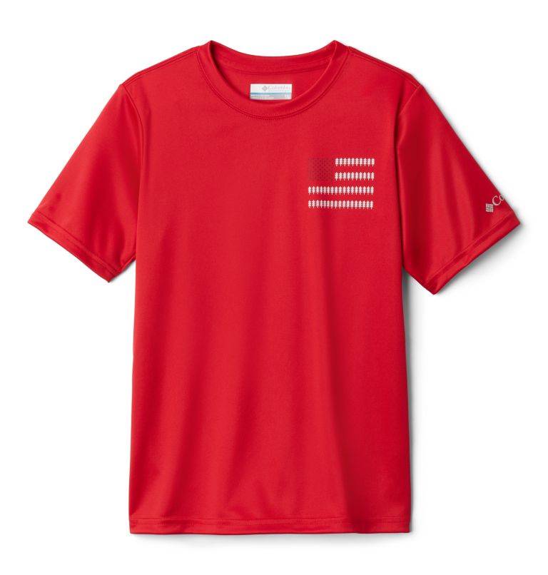 Red Kids' Columbia Grizzly Grove T-Shirt | TPBKDO-617 - Columbia Outlet Online
