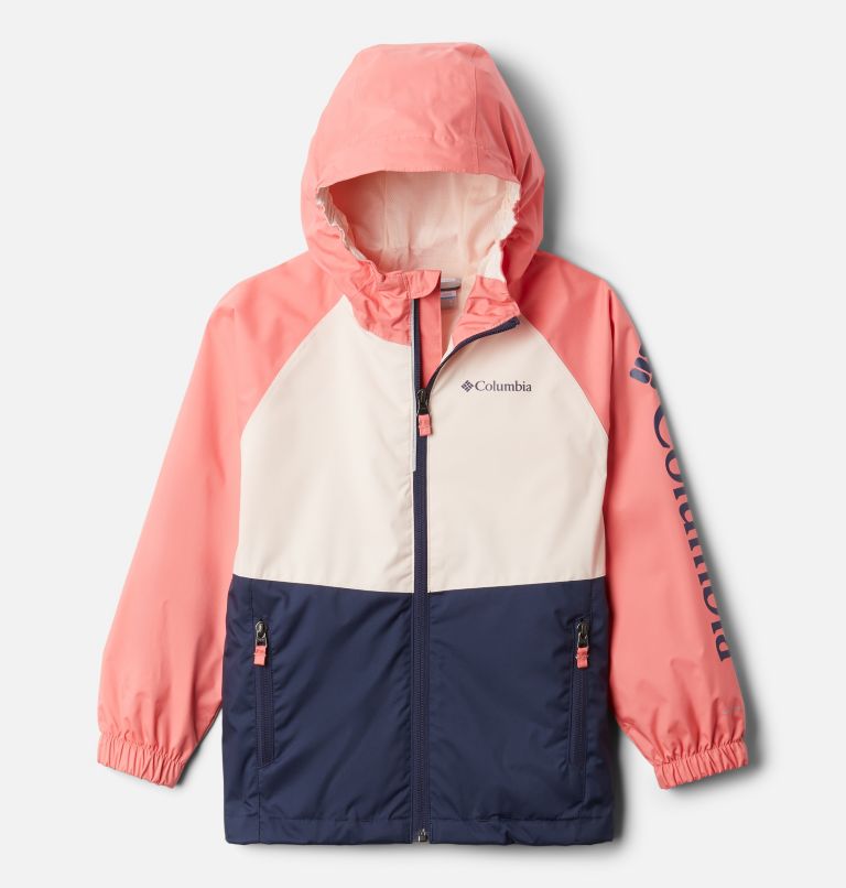Blue White Kids' Columbia Dalby Springs Waterproof Jacket | XWMPVF-485 - Columbia Outlet Online