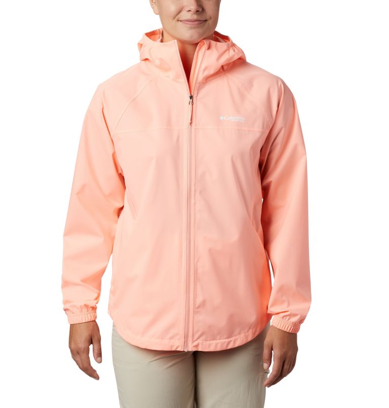 Black Women's Columbia PFG Rain Jacket | UIOSNR-835 - Columbia Outlet Online