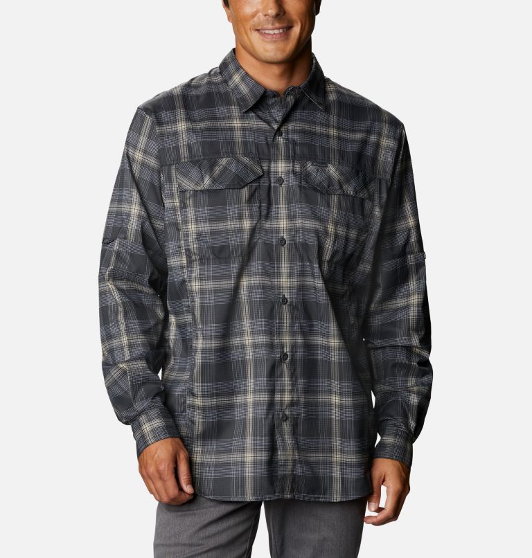 Green Men's Columbia Silver Ridge Lite Plaid Shirts | AHZBXL-850 - Columbia Outlet Online