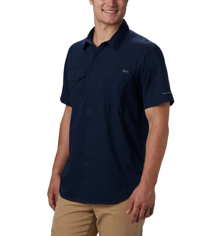 White Men's Columbia Silver Ridge Lite Shirts | ZPXICN-054 - Columbia Outlet Online