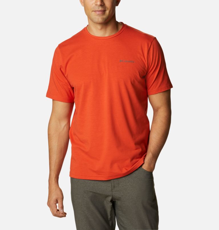 White Men's Columbia Sun Trek T-Shirt | RHJFIL-483 - Columbia Outlet Online