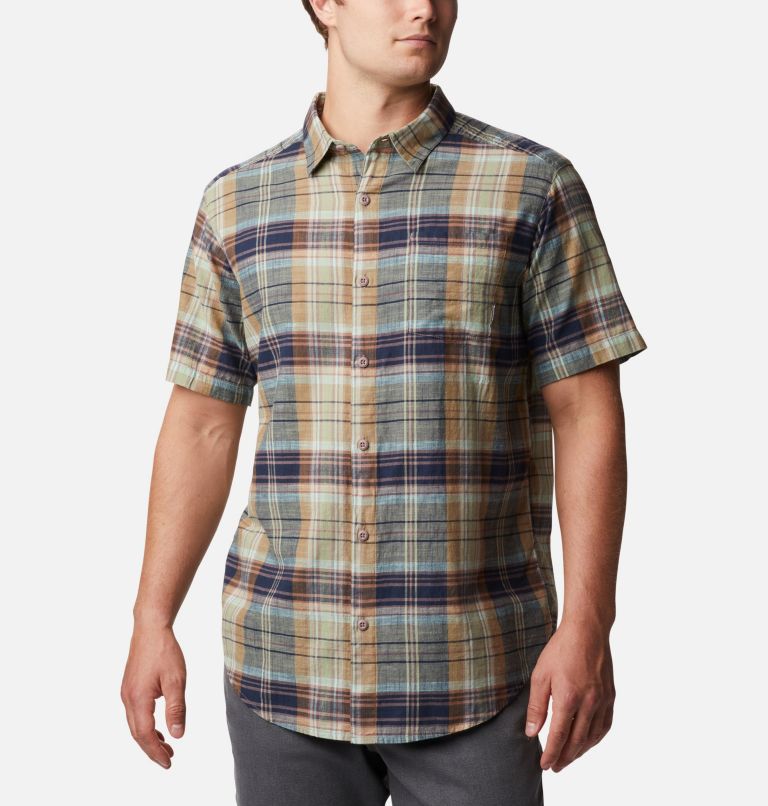 Yellow Men's Columbia Under Exposure Shirts | DYWPXG-836 - Columbia Outlet Online
