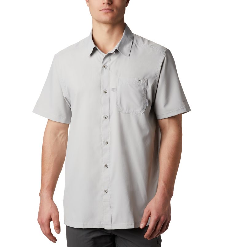 Red Men's Columbia PFG Slack Tide Shirts | UJELBR-345 - Columbia Outlet Online