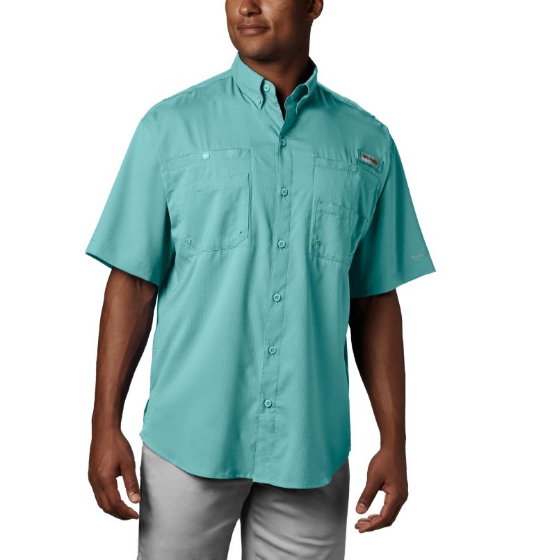 Pink Men's Columbia PFG Tamiami II Fishing Shirts | DSKCVO-075 - Columbia Outlet Online