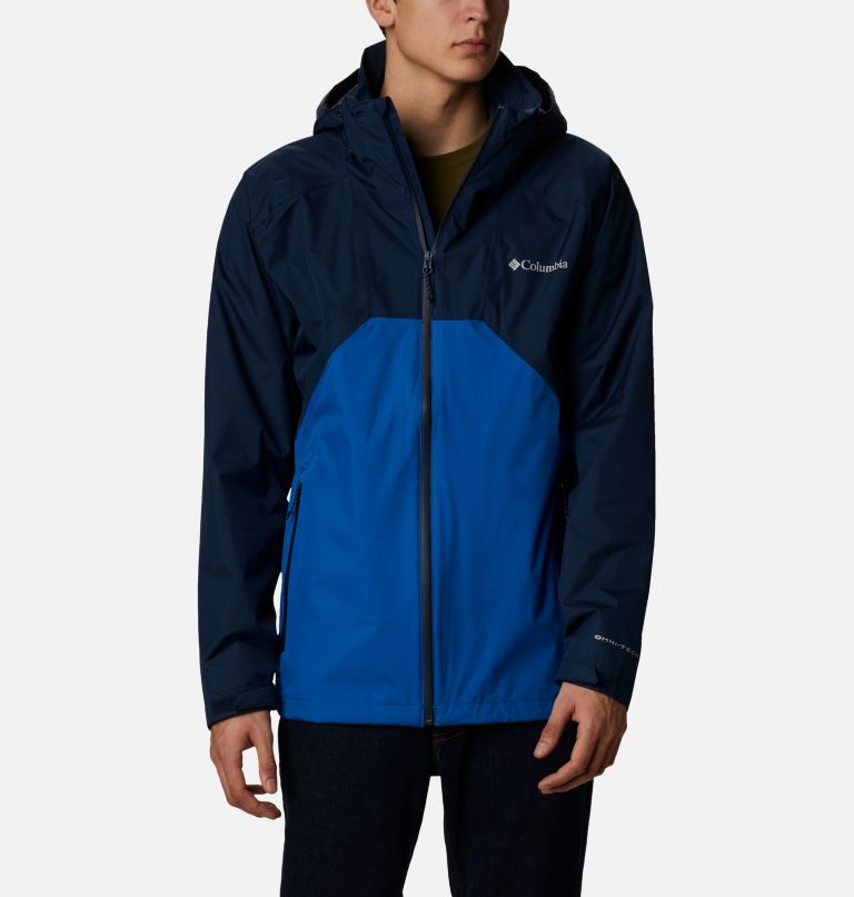 Grey Red Men's Columbia Rain Scape Rain Jacket | KNSZJG-753 - Columbia Outlet Online