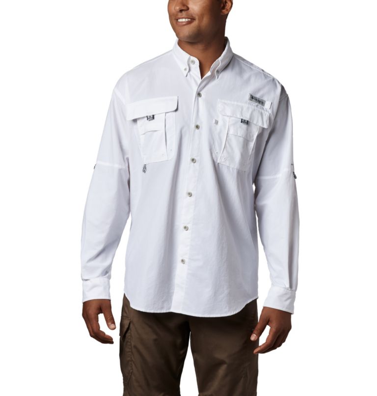 Red Men's Columbia PFG Bahama II Fishing Shirts | GTKQLC-814 - Columbia Outlet Online