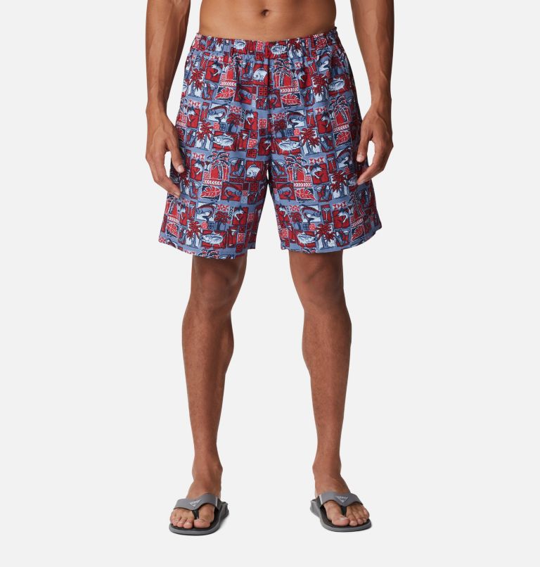 Navy Men's Columbia PFG Super Backcast Shorts | XALKRC-840 - Columbia Outlet Online