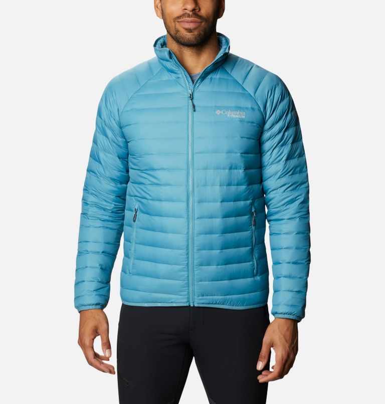Grey Men's Columbia Alpha Trail Down Jacket | GIVPNX-623 - Columbia Outlet Online