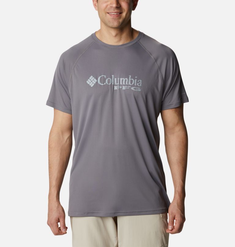 Grey Men's Columbia PFG Respool T-Shirt | NRXBDQ-543 - Columbia Outlet Online