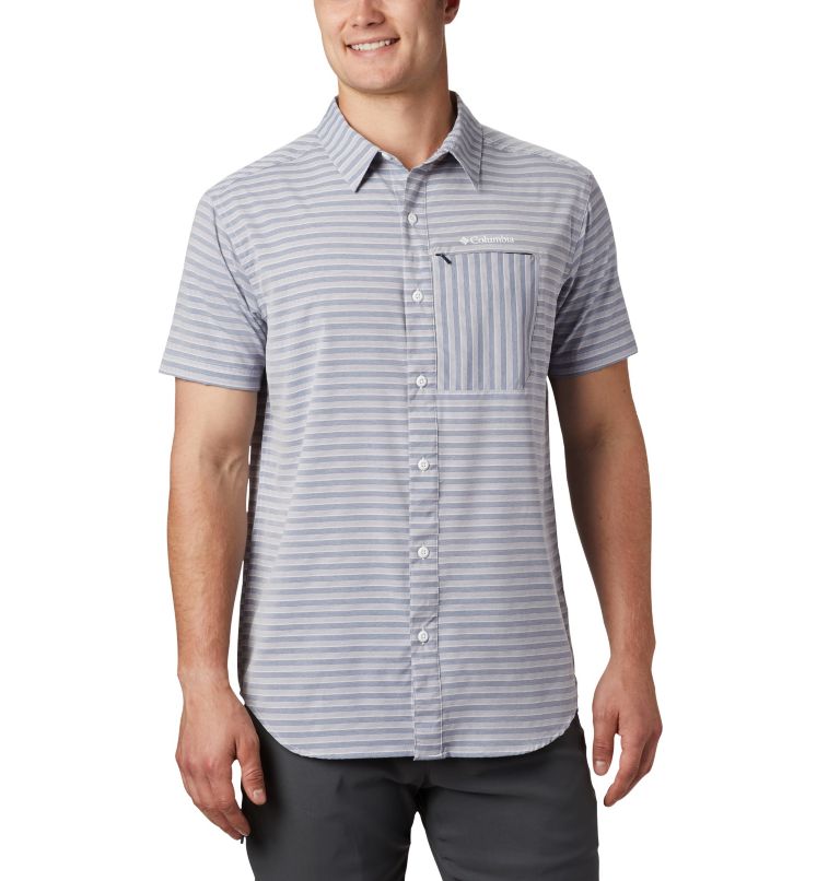 Black Men's Columbia Twisted Creek II Shirts | CYKPRX-536 - Columbia Outlet Online