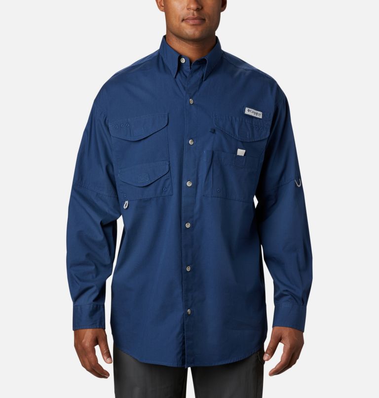 Blue Men's Columbia PFG Bonehead Shirts | RBGDTJ-954 - Columbia Outlet Online